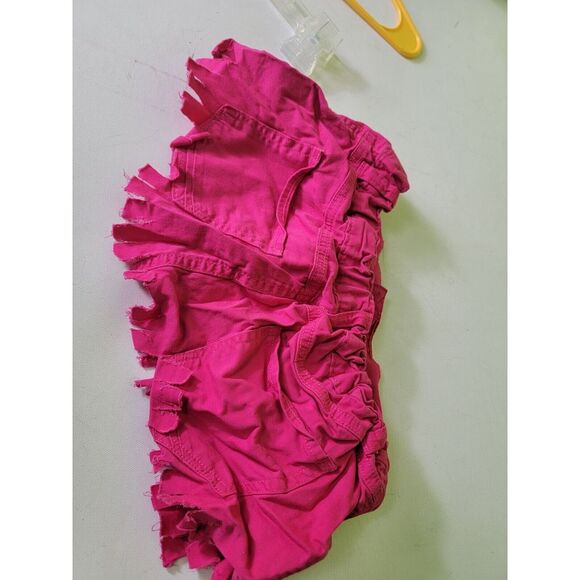 Wonder Nation Skirt Size 14 Frilled Cutoff Pink Mini - Picture 2 of 3